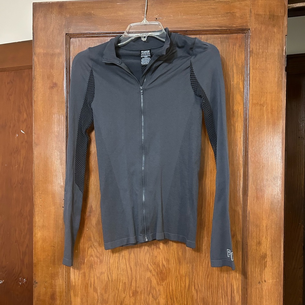 PINK Performance Black Full-Zip Athletic Jacket